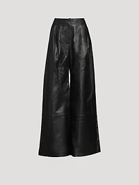 Luminosity Wide-Leg Leather Trousers