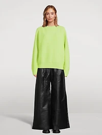Luminosity Wide-Leg Leather Trousers