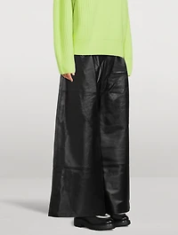 Luminosity Wide-Leg Leather Trousers