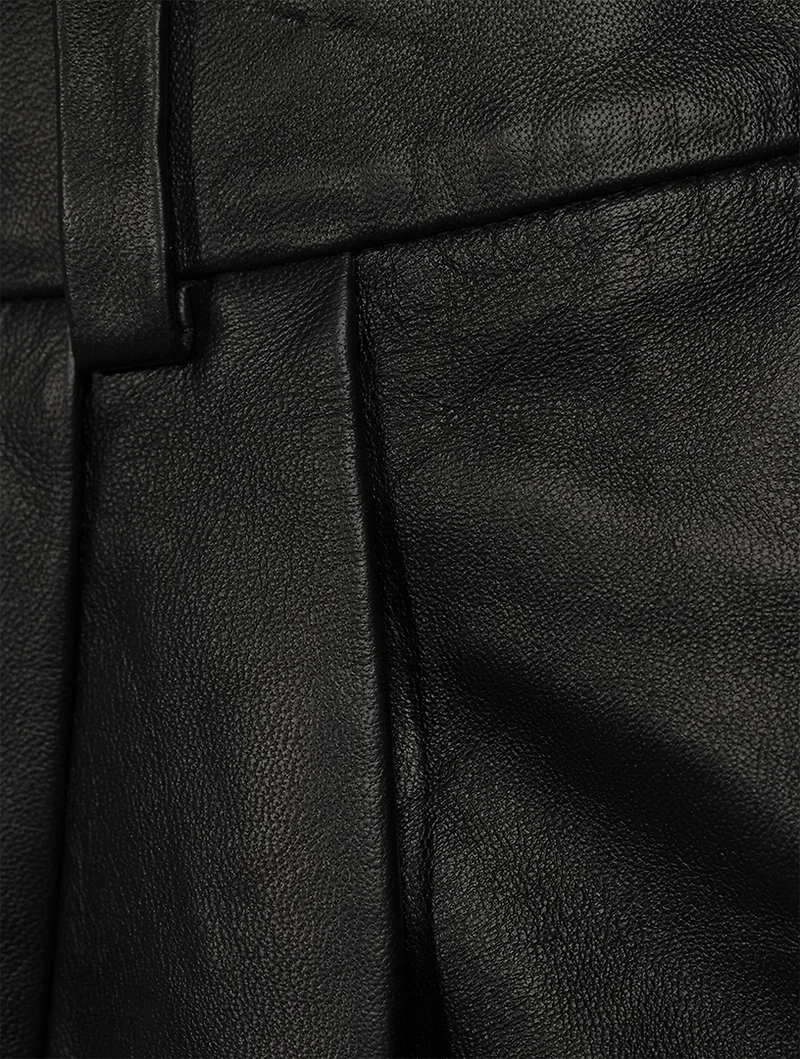 Luminosity Wide-Leg Leather Trousers