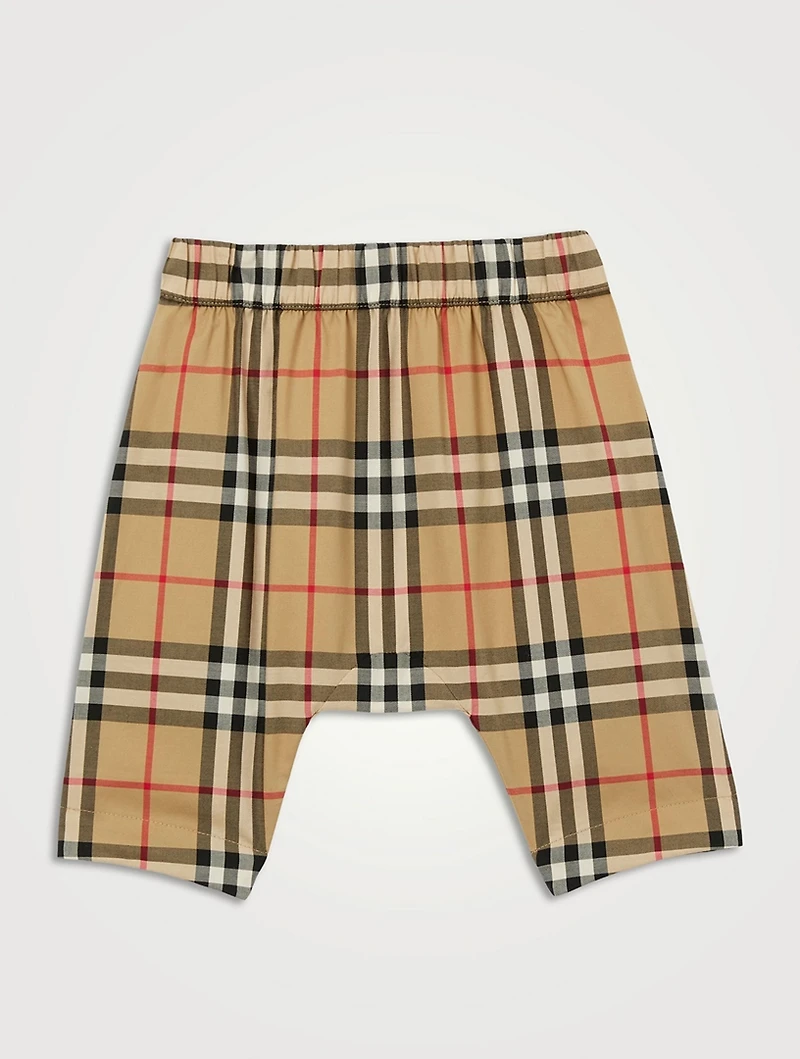 Three-Piece Check Baby Gift Set