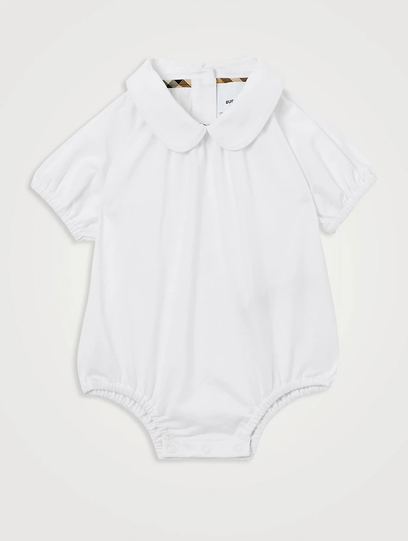 Three-Piece Cotton Check Baby Gift Set
