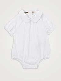 Three-Piece Cotton Check Baby Gift Set