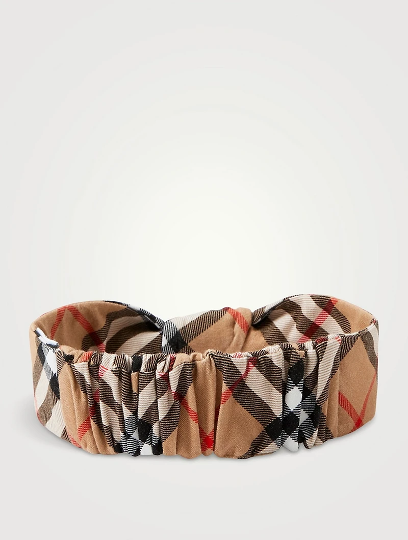 Three-Piece Cotton Check Baby Gift Set