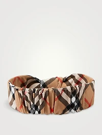 Three-Piece Cotton Check Baby Gift Set
