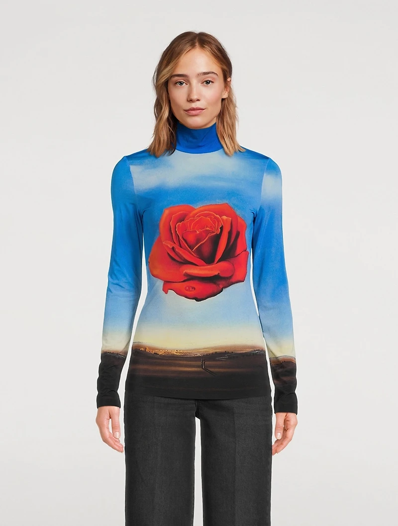 Jersey Turtleneck Sun Table Print
