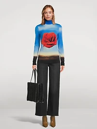 Jersey Turtleneck Sun Table Print