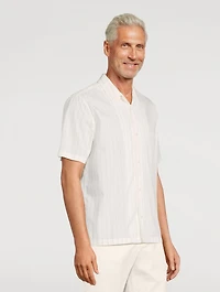 Monte Short-Sleeve Shirt Striped Print