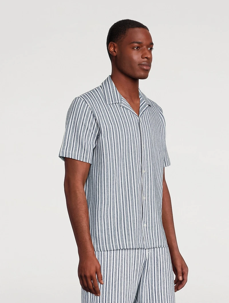 Short-Sleeve Shirt Cabana Striped Print