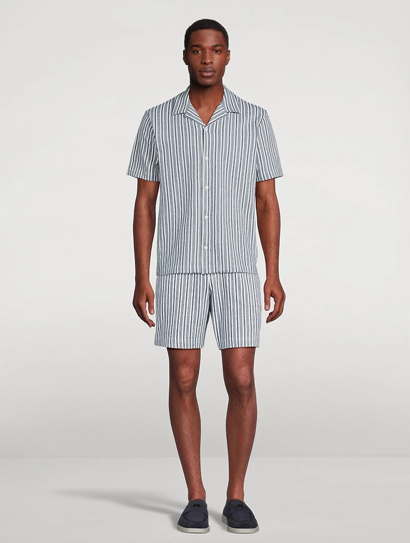 Short-Sleeve Shirt Cabana Striped Print