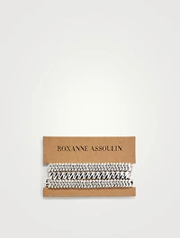 Set Of Three The Super Silver Stack Bracelets
