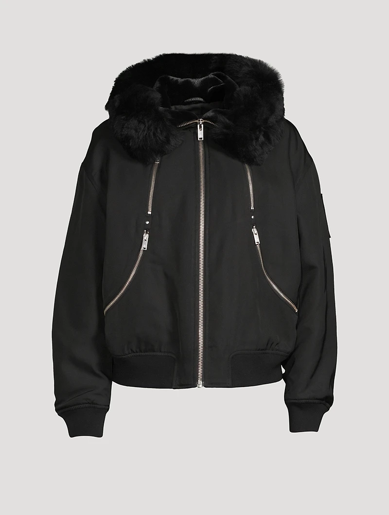 Decatur Shearling-Trimmed Bomber Jacket