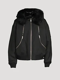 Decatur Shearling-Trimmed Bomber Jacket