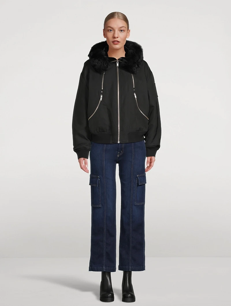 Decatur Shearling-Trimmed Bomber Jacket
