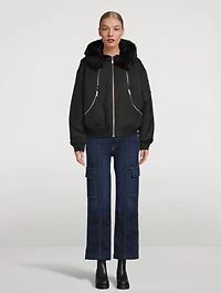 Decatur Shearling-Trimmed Bomber Jacket