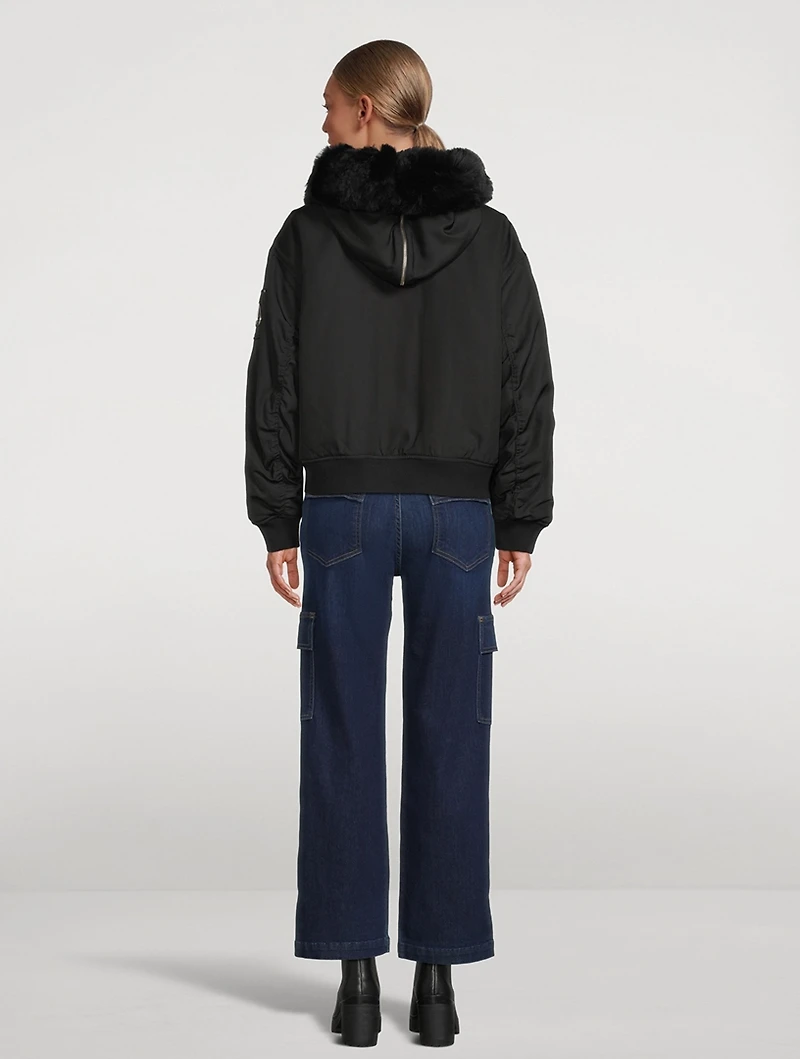 Decatur Shearling-Trimmed Bomber Jacket
