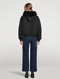 Decatur Shearling-Trimmed Bomber Jacket