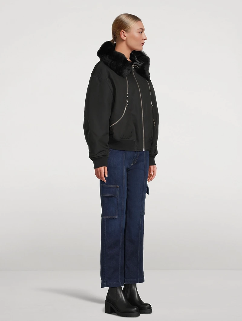 Decatur Shearling-Trimmed Bomber Jacket