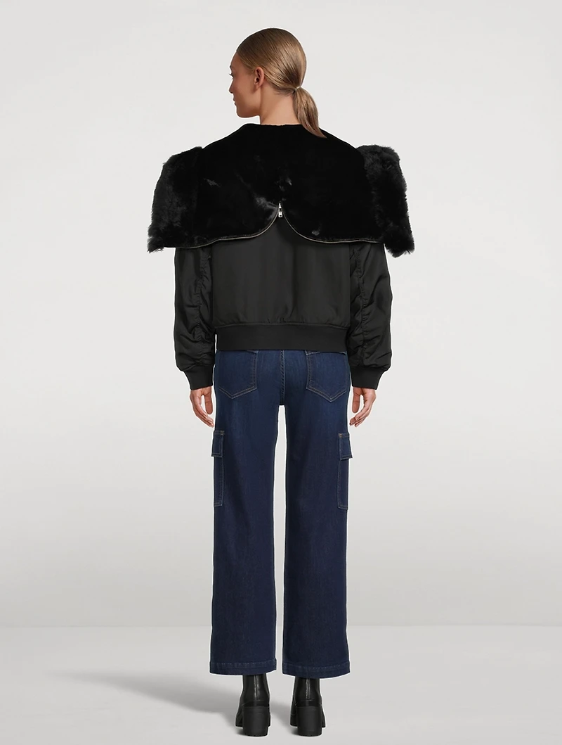 Decatur Shearling-Trimmed Bomber Jacket