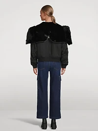 Decatur Shearling-Trimmed Bomber Jacket