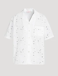 Cotton-Blend Short-Sleeve Shirt