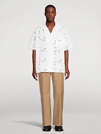 Cotton-Blend Short-Sleeve Shirt