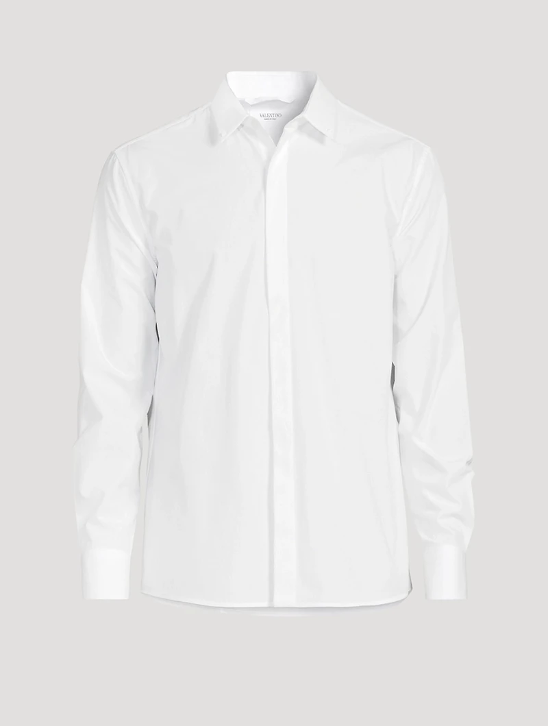 Cotton Shirt With Studs