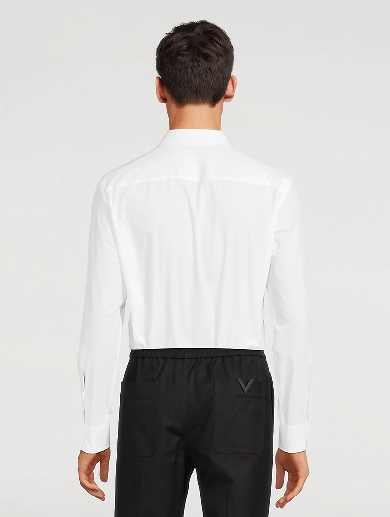 Cotton Shirt With Studs