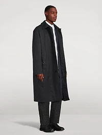 Nylon Coat With Rubberized V Detail