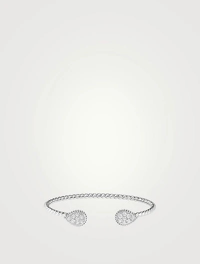 Serpent Bohème 18K White Gold Double Motif Bracelet With Diamonds