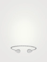 Serpent Bohème 18K White Gold Double Motif Bracelet With Diamonds