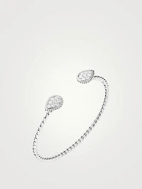 Serpent Bohème 18K White Gold Double Motif Bracelet With Diamonds