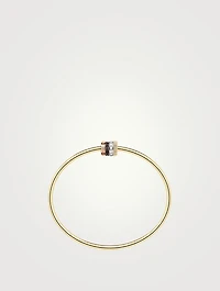 Quatre Classique 18K Gold Bracelet With Diamonds And Brown PVD