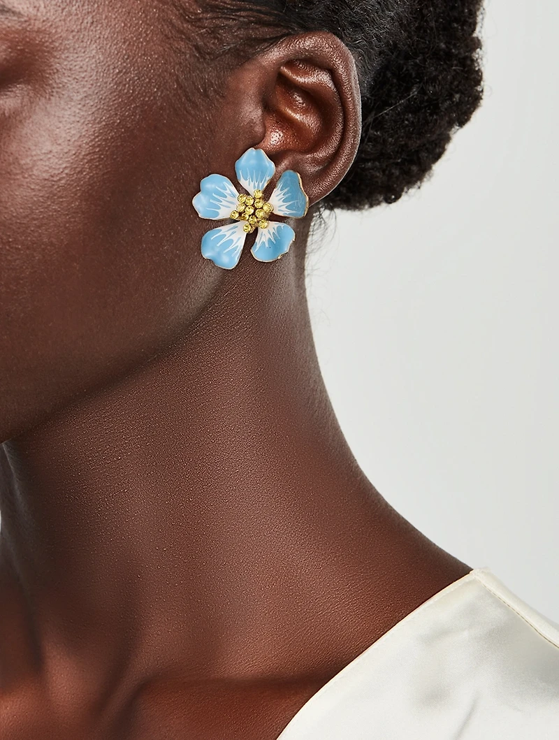 Large Flower Stud Earrings