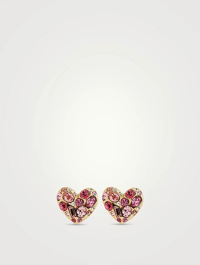 Gemstone Heart Stud Earrings