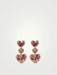 Gem Heart Drop Earrings