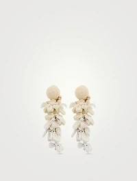 Wood Cluster Drop Earrings