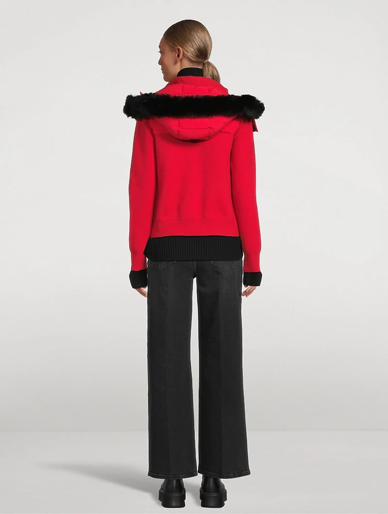 Valencia Shearling-Trimmed Hybrid Down Jacket
