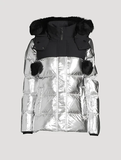 3Q Shearling-Trimmed Down Jacket