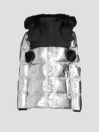 3Q Shearling-Trimmed Down Jacket