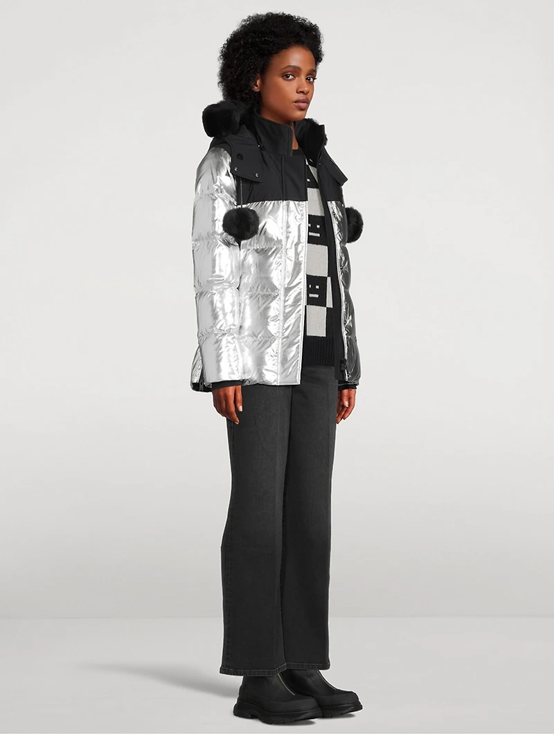 3Q Shearling-Trimmed Down Jacket