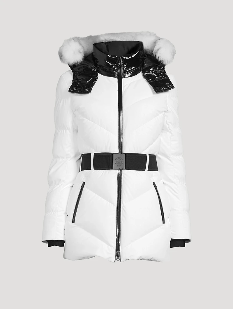 Cambria Sport Shearling-Trimmed Down Jacket