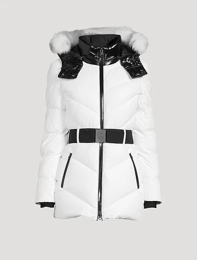 Cambria Sport Shearling-Trimmed Down Jacket