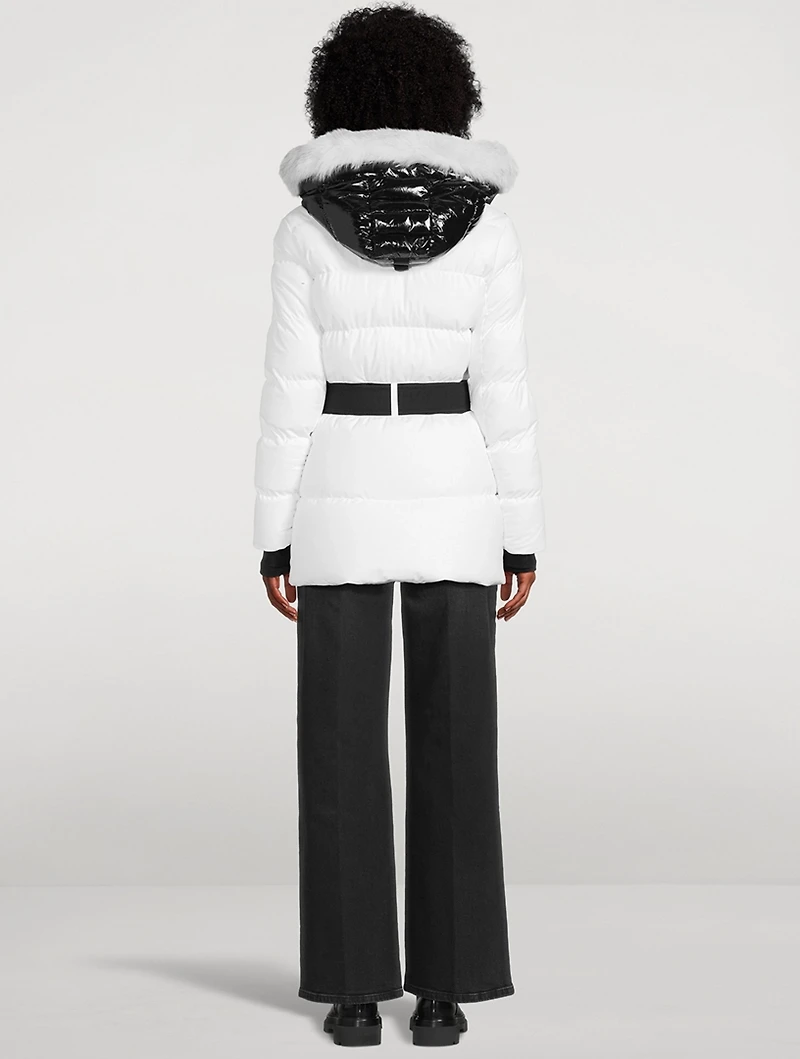 Cambria Sport Shearling-Trimmed Down Jacket