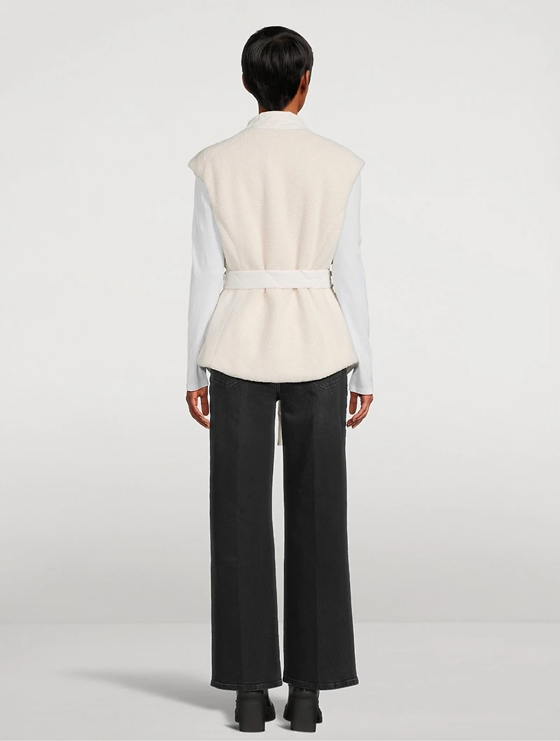St. Clair Reversible Sherpa Belted Vest