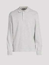 Cotton And Silk Polo Shirt