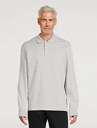 Cotton And Silk Polo Shirt