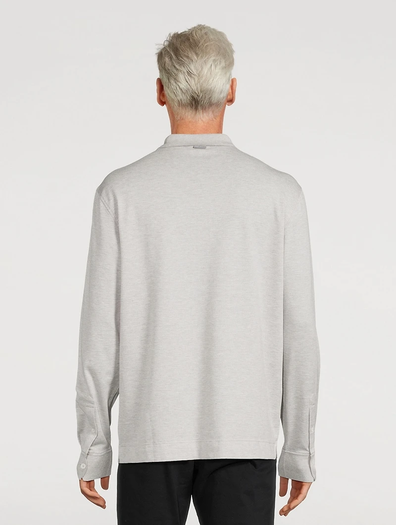 Cotton And Silk Polo Shirt