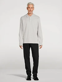 Cotton And Silk Polo Shirt