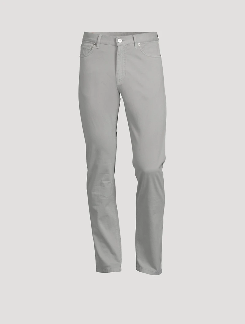 Stretch Cotton Slim-Fit Pants